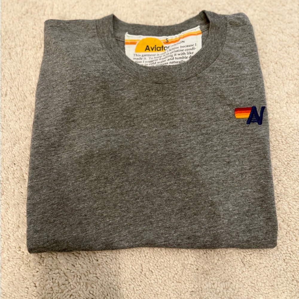 Aviator Nation Boyfriend T-Shirt heather grey